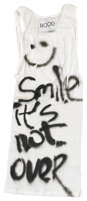 smile it's not over · ROOD hand-painted, back
