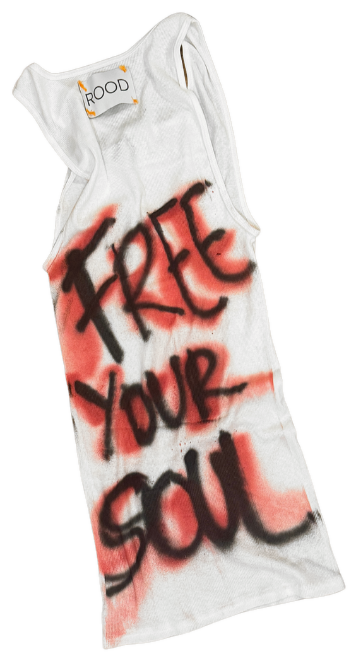 free your soul · ROOD hand-painted, back