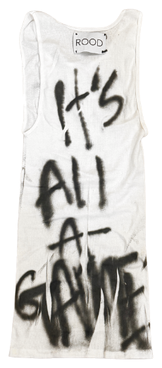 it's all a game · ROOD hand-painted, back